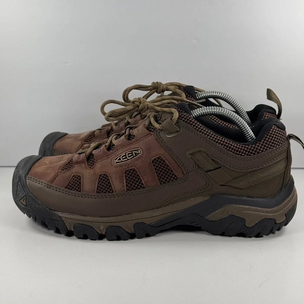 KEEN Mens Voyageur Hiking Shoes Brown Black Low Top Trail Sneaker 1018577 US 9.5
